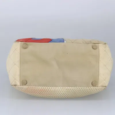 Pre-owned Chanel Numero 5 White Canvas Tote Bag ()