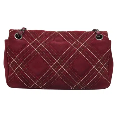 Pre-owned Chanel Single Flap Burgundy Suede Shoulder Bag ()