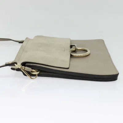 Pre-owned Chloé Faye Gray Suede Shoulder Bag ()