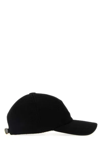 Max Mara Fedora Hat With Curved Brim Design In Black