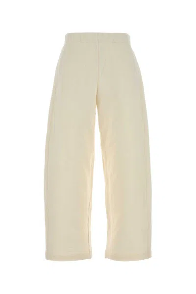 Max Mara Ivory Silk Blend Filovia Joggers In White