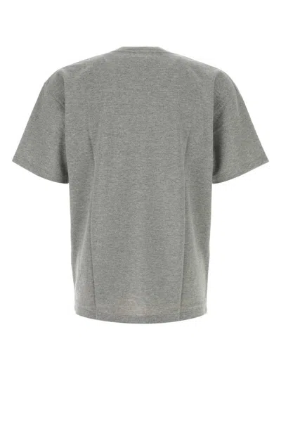 Saint Laurent Cassandre Cotton Blend T-shirt In Gray