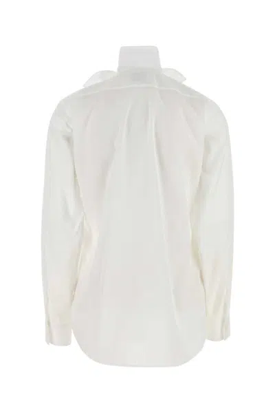 Moschino Couture Cotton Poplin Jacquard Shirt In White