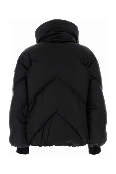 Tatras Insulated Nylon Jacket High Collar In Black