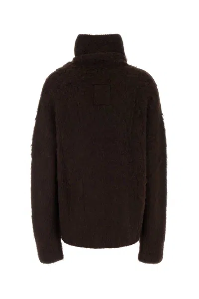 Uma Wang Brown Stretch Alpaca Blend Sweater In Brown