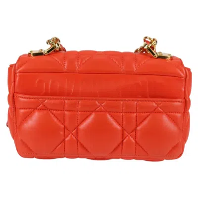 Pre-owned Dior Caro Orange Leather Shoulder Bag ()