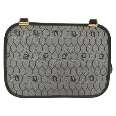 Pre-owned Dior Honeycomb Grey Canvas Shoulder Bag ()