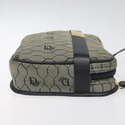 Pre-owned Dior Honeycomb Grey Canvas Shoulder Bag ()