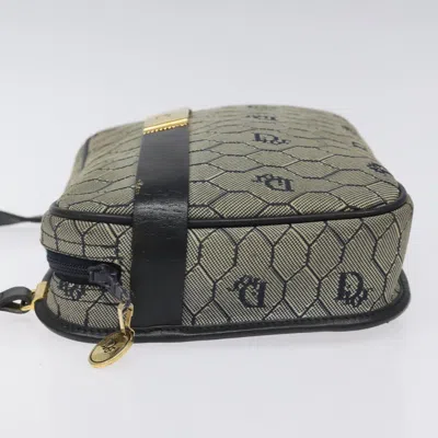 Pre-owned Dior Honeycomb Grey Canvas Shoulder Bag ()