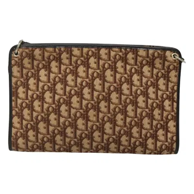 Pre-owned Dior Trotter Brown Canvas Shoulder Bag ()