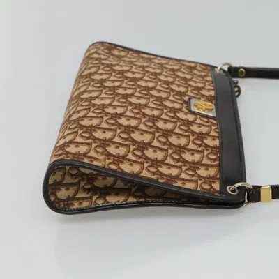 Pre-owned Dior Trotter Brown Canvas Shoulder Bag ()