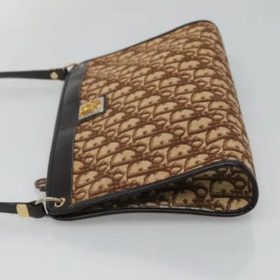Pre-owned Dior Trotter Brown Canvas Shoulder Bag ()