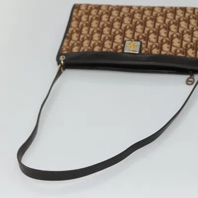 Pre-owned Dior Trotter Brown Canvas Shoulder Bag ()