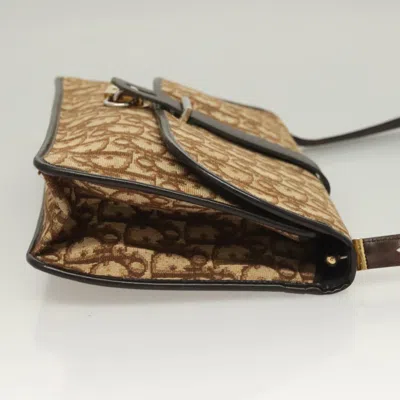 Pre-owned Dior Trotter Brown Canvas Shoulder Bag ()