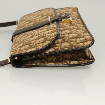 Pre-owned Dior Trotter Brown Canvas Shoulder Bag ()