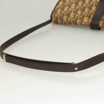 Pre-owned Dior Trotter Brown Canvas Shoulder Bag ()