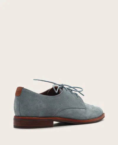 Gentle Souls Women's Aronson Almond Toe Suede Lace-up Oxford Shoes In Blue