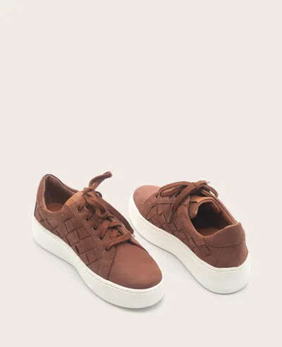 Gentle Souls - Kindy Nubuck Woven Sneaker In Brown