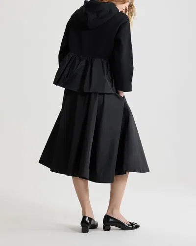Patou Asymmetric Bermuda Shorts In Recycled Faille In Black