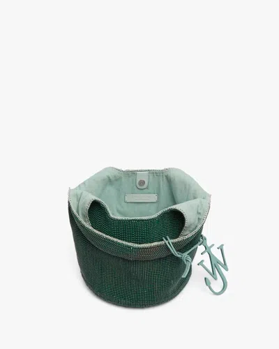 Jw Anderson Mini Beaded Shopper Tote In Green