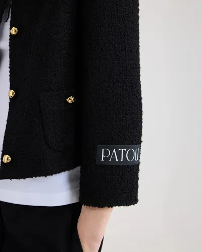 Patou No Collar Box Jacket In Black