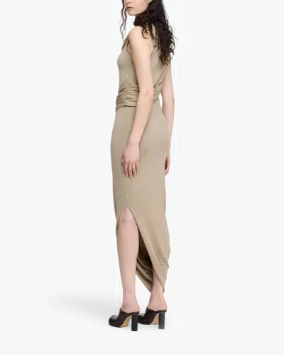Jw Anderson Tie Detail Sleeveless Dress In Brown