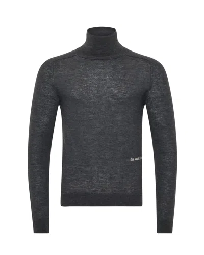 Jw Anderson Turtleneck Jumper Charcoal Melange In Gray
