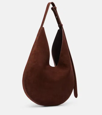 Aesther Ekme Medium Suede Shoulder Bag In Brown