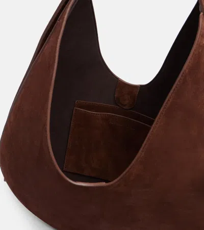 Aesther Ekme Medium Suede Shoulder Bag In Brown