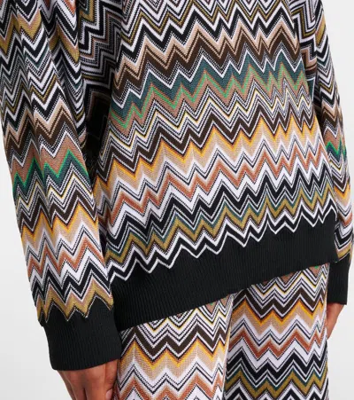 Missoni Oversized High-neck Sweater With Chevron Pattern In Multi
