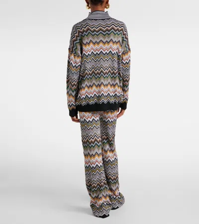 Missoni Oversized High-neck Sweater With Chevron Pattern In Multi