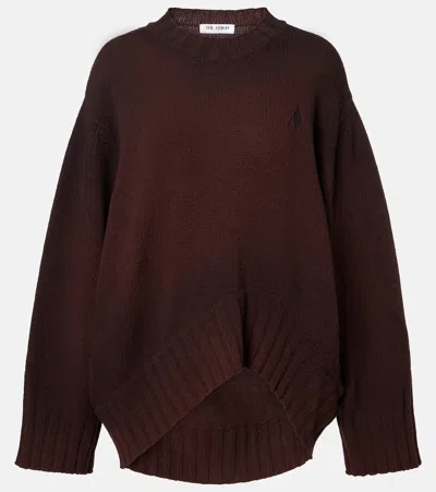 Attico Wool And Cashmere Sweater In Brown