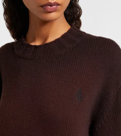 Attico Wool And Cashmere Sweater In Brown