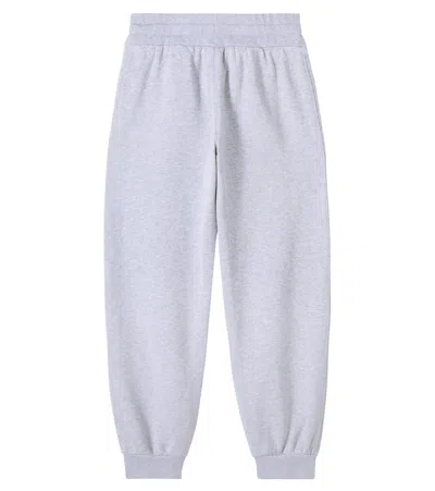 Dolce & Gabbana Dg Cotton Fleece Sweatpants In Gray