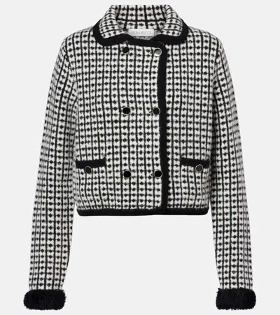 Nina Ricci Tweed-effect Double-breasted Jacket In Multi