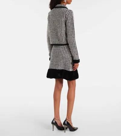 Nina Ricci Tweed-effect Double-breasted Jacket In Multi