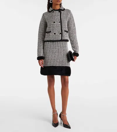 Nina Ricci Tweed-effect Double-breasted Jacket In Multi