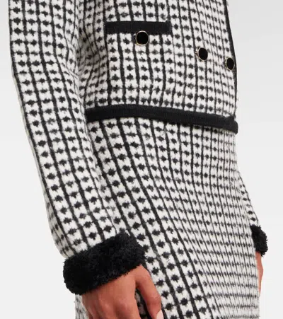 Nina Ricci Tweed-effect Double-breasted Jacket In Multi