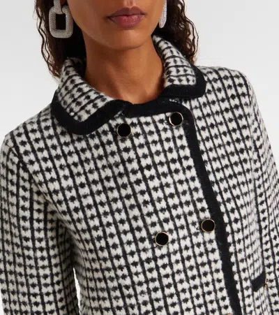 Nina Ricci Tweed-effect Double-breasted Jacket In Multi