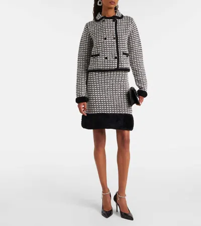 Nina Ricci Tweed-effect Knitted Miniskirt In Multi