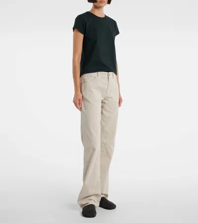 The Row Wesler Short-sleeve Cotton Jersey T-shirt In Black