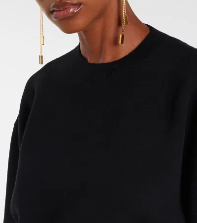 Tom Ford Maglione Oversize In Misto Lana Nera Donna In Black