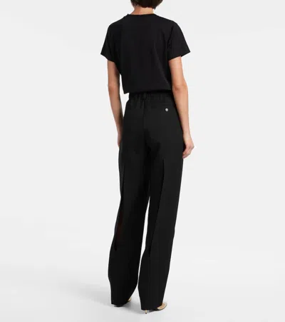 Givenchy Slashed Double Pleat Wool Grain De Poudre Pants In Black