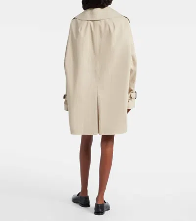 Givenchy Womens Beige Mustard Belted Notch-lapels Cotton Trench Coat In Neutral