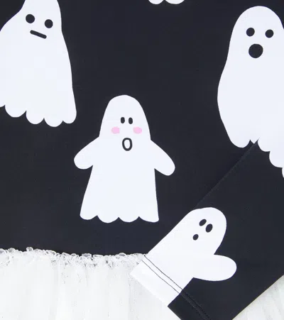 Stella Mccartney Black Dress For Girl With Ghost In Blue