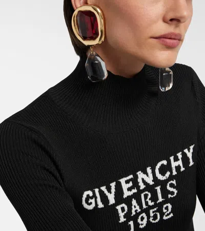 Givenchy Women Embellished Metal Sculptural Crystal Earrings In Gold