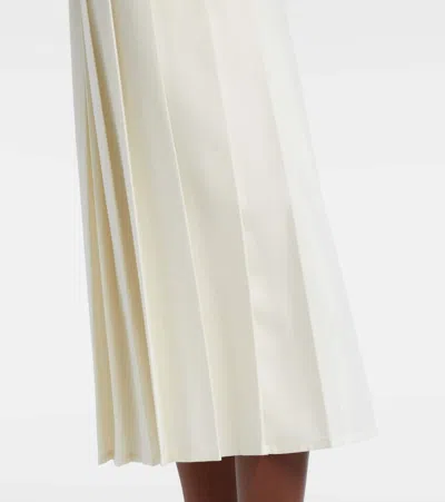 Brunello Cucinelli Pleated Midi Skirt In Gold