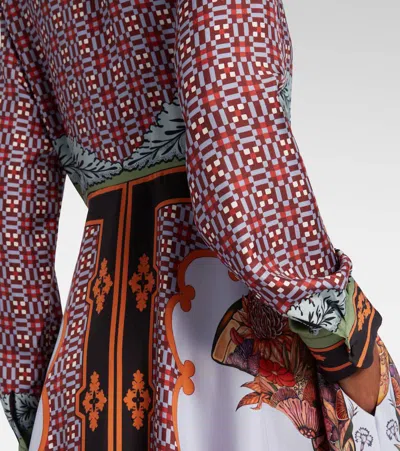 SAN PIETRO印花真丝加长连衣裙