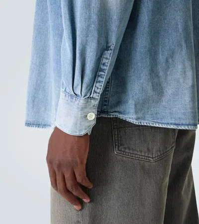 Our Legacy Long Sleeve Shirt With Chest Pocket Design In Blue