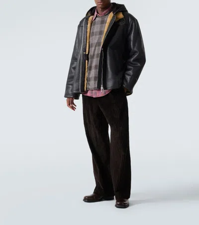 Our Legacy Box Longsleeve In Oakland Check Legacy Jersey In Gray